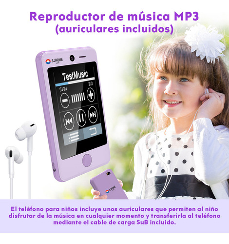 Teléfono Móvil Para Niños Teléfono Llamada 2g Inteligente Para Niños Con Ranura Para Tarjeta Sim,equipado Con Cpu Mtk6262d Y Lente Cmos Admite Tarjeta Tf Children Smartphone Móvil Para Llamadas Niño