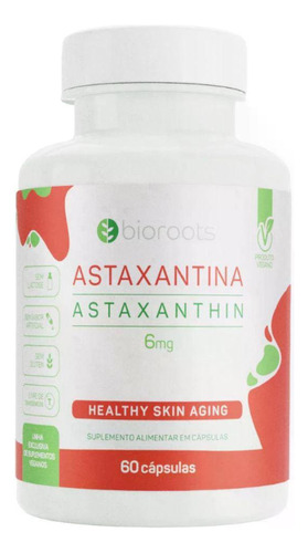 Kit Astaxantina 6mg Bioroots Com 6 Potes De 60 Cápsulas Cada
