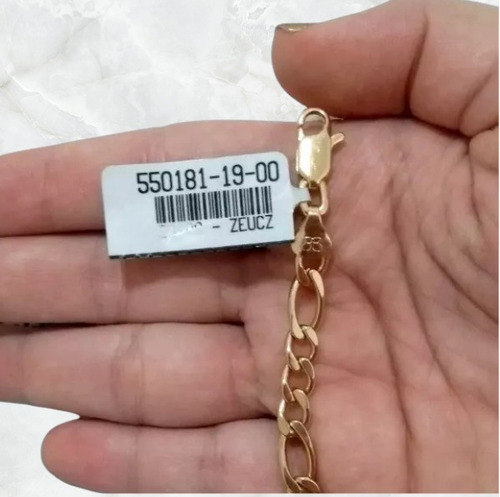 Pulseira Rommanel Fio Alternado 3x1 Banhado À Ouro 18k