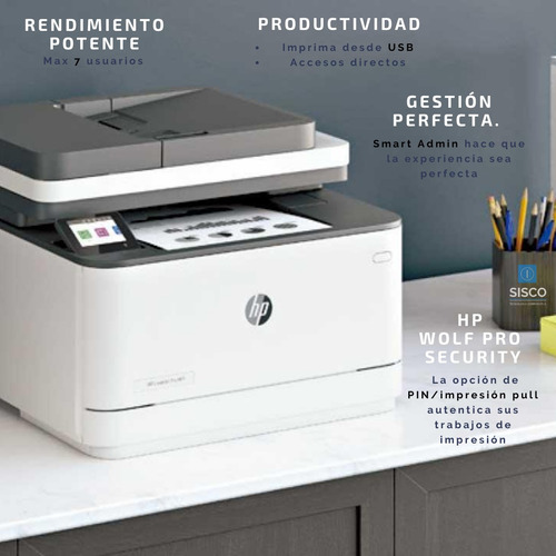 Multifuncional Hp Laserjet Pro Dúplex Usb,wifi, Ethernet