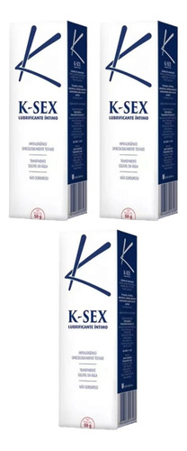 Kit 3 Lubrificante K-sex Natural Gel 50g Cada Uniao Quimica