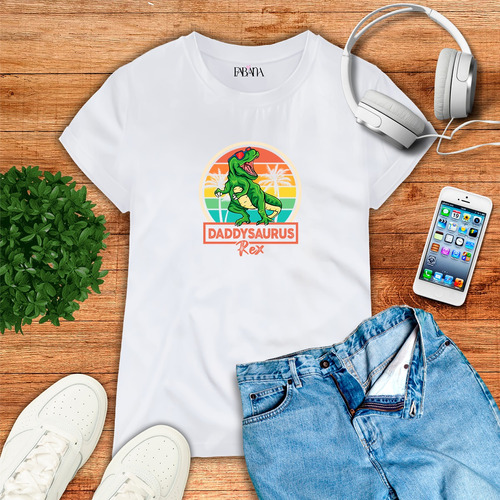 Franela Para Niños Unisex Vinil Sublimable Daddysaurus 