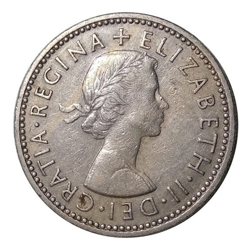 Moneda 1 Chelin 1960 Reino Unido Tres Leones En Escudo