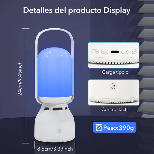 Bocina Bluetooth Speaker Luces Led Lámparas De Campamento