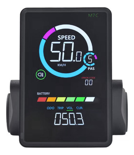 Medidor De Pantalla Lcd Para Bicicleta Eléctrica M7c-2, 24 V
