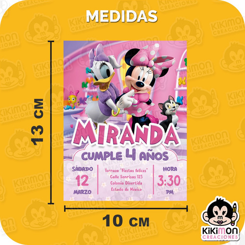 Invitacion Digital Boutique Minnie Mouse Fiesta Cumpleaños