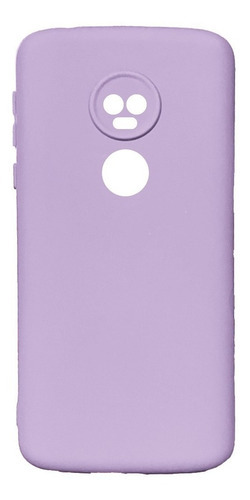 Capa Capinha De Silicone Flexivel Para Motorola Moto G7 Play Cor Lilás Liso