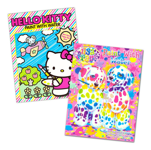 Lisa Frank Y Hello Kitty Pintan Libros De Agua, 16 Pág...