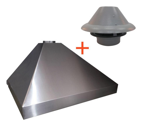 Imagen 2 de 9 de Campana Cocina Gastronómica 90cm Extractor 6'' E.gratis