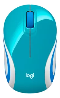 Mini Mouse Inalámbrico Logitech M187 Optico Wireless. Color Bright Teal