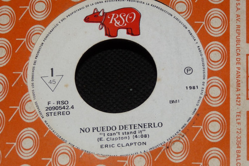 Jch- Eric Clapton No Puedo Detenerlo 45 Rpm