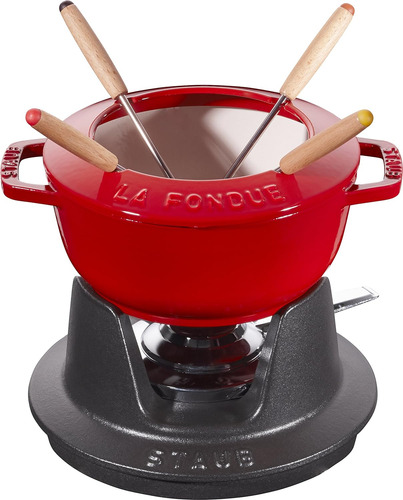 Staub Set De Fondue Con 4 Tenedores, Apto Para Fondue