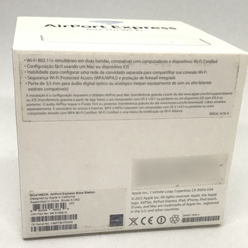Roteador Apple Airport Express (2nd Generation) A1392 (Usado)