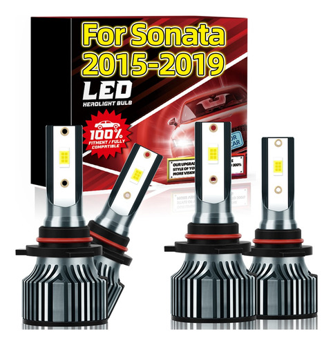 Kit De Lâmpadas Led High/lo 6500k 9005 Para Hyundai Sonata 2