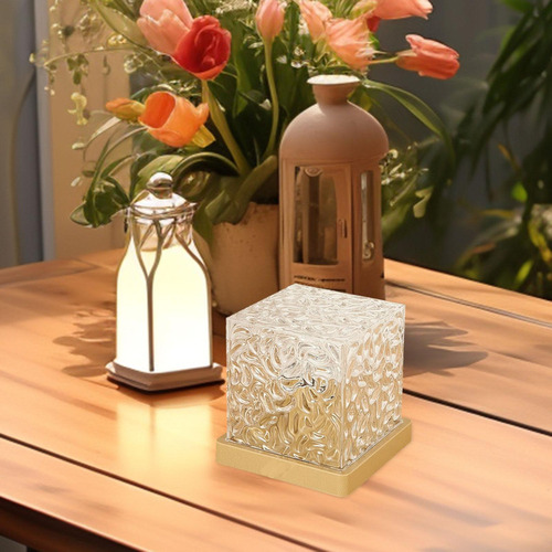 Lámpara De Mesa Con Forma De Ondulación Mando A Distancia