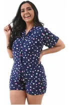 Comprar Pijamas Feminino Americano Liganete Elastano Super Conforto