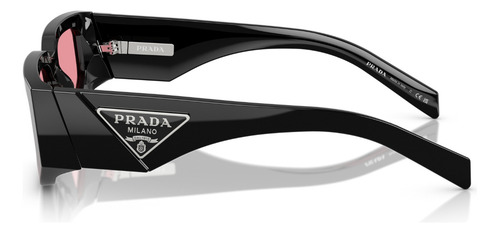 Óculos De Sol Prada Catwalk Preto Pr09zs 16k30l-54 Lente Rosa