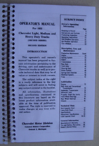 Manual Chevrolet Marta Rocha - 1955