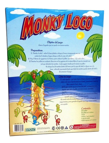 Imagen 4 de 7 de Juego de mesa Monky loco Ditoys 071