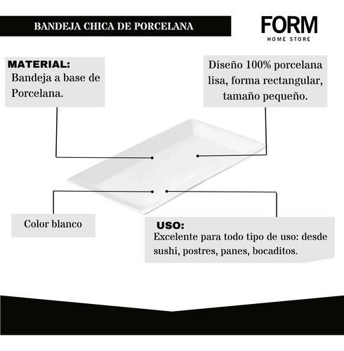 Bandeja Chica De Porcelana
