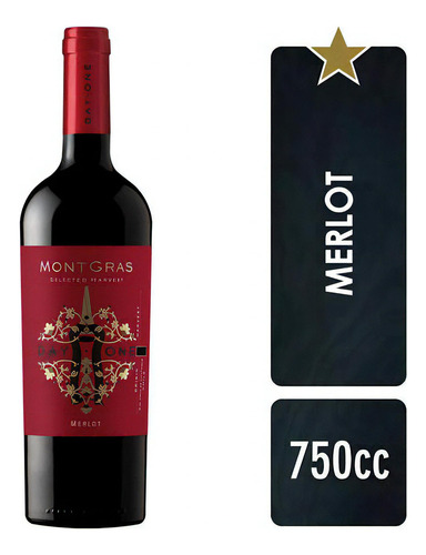 Vino Montgras Day One Merlot Bot 750ml 14,2 Gl