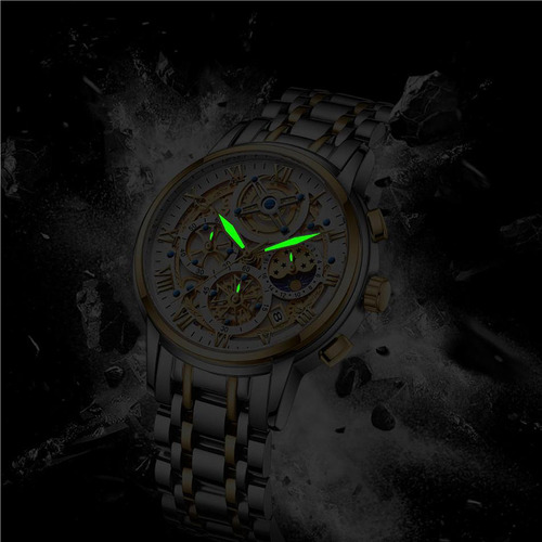 Reloj De Pulsera De Cuarzo Con Fecha De Tres Botones Para Ho
