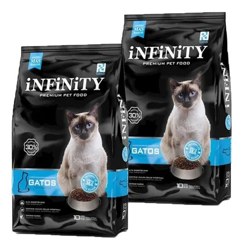 Alimento Infinity Gato 2 X 10 Kg (20 Kg) + Envio Gratis 