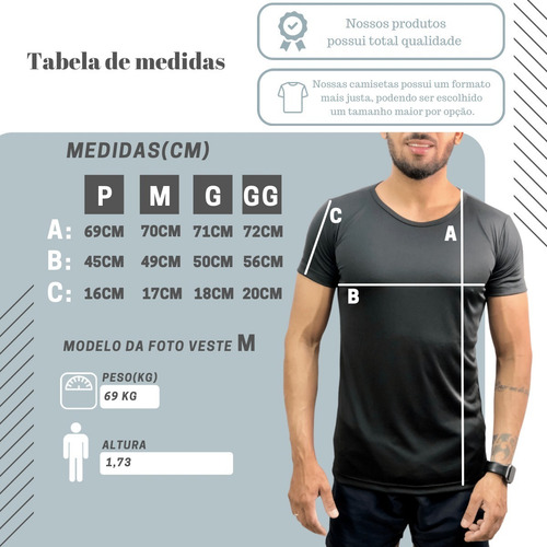 Camiseta Camisa Dry Fit Premium Masculina