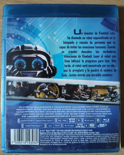 Cody Un Robot Con Corazón (robosapien) Dvd + Bluray Original (Usado)