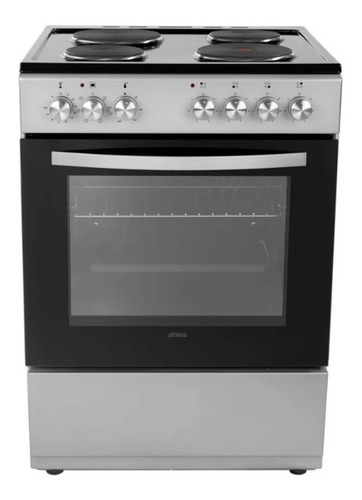Imagen 3 de 3 de Cocina Atma CCH062 eléctrica 4 hornallas plata 220V puerta con visor