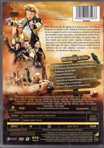 Resident Evil 3 - La Extinción, Ed. Especial, Milla Jovovich (Usado)