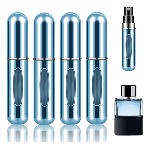 Mini Atomizador Para Perfume Recargable Capsula Viaje 4pcs