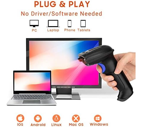 Tera Pro 1d Escáner De Código De Barras Inalámbrico 3 En 1 B