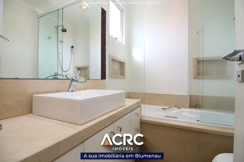 Imagem 10 de 19 de Acrc Imóveis - Apartamento Mobiliado A Venda No Bairro Ponta Aguda, Com 03 Suítes, 03 Vagas De Garagem E Depósito - Ap04289 - 69318269