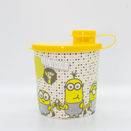 Taza Plastica Con Tapa Y Tapon Minions