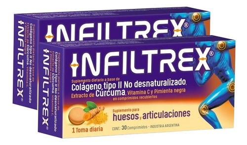 Infiltrex 30 Comprimidos Huesos Y Articulaciones X 2 Und.