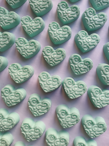 Jaboncitos De Glicerina Corazón Tramado X 20 Un. Souvenirs