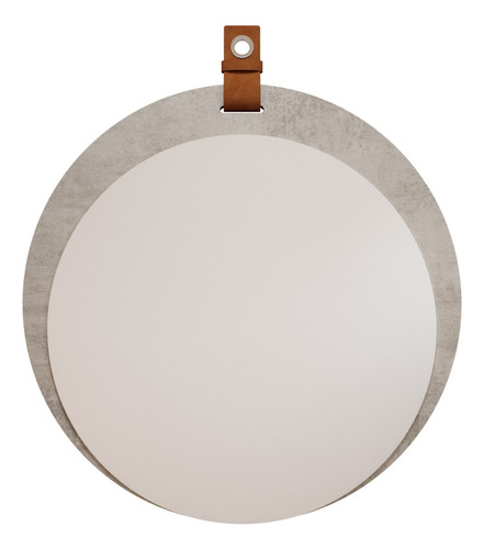 Espelheira Para Banheiro Lua Mgm 60cm Mdf Cinza Cimento