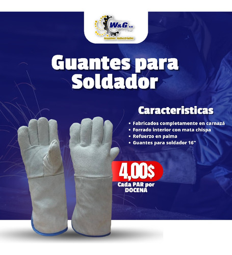 Guantes Para Soldador  Con Mata Chispa