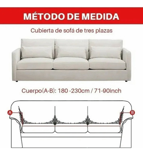 Funda For Sofá De 3 Plazas Con Elástico Con Brazo, 1 Pieza