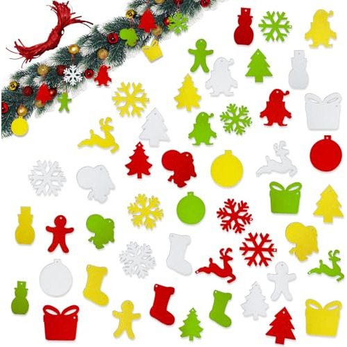 48 Piezas De Decoraciones Navideñas De Fieltro, Kits D...