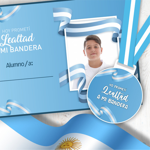 Diploma + Medalla C/cinta Jura Promesa A La Bandera X 20 Uni