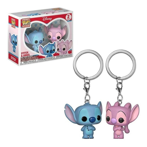 2 Llaveros, Stitch Y Angel De Lilo Y Stitch  . Pocket Pop!  