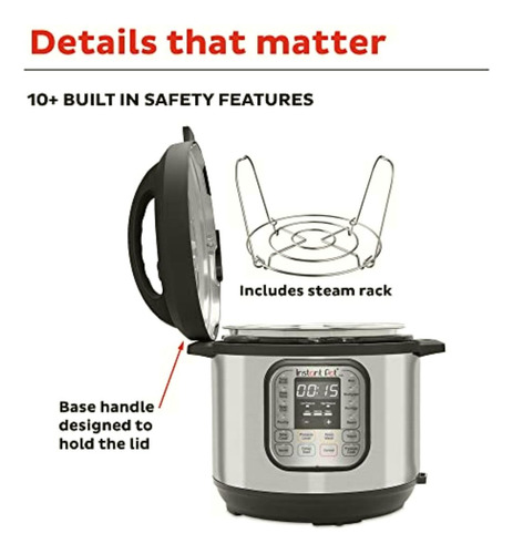 Instant Pot Ip-duo6, Olla De Presión 7 En 1, Programable,