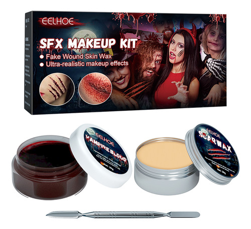 Halloween Piel Cera Plasma Set De Maquillaje