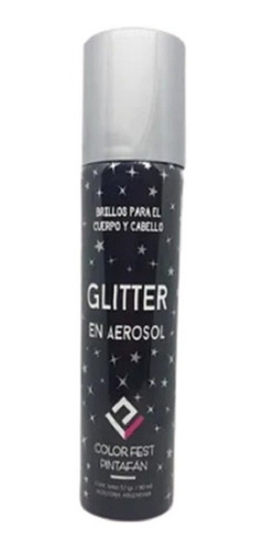 Maquillaje Glitter Aerosol Dorado Plata Pintafan Halloween