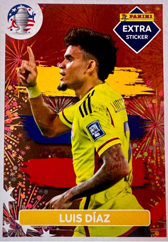 Lamina Extra Sticker Bronce Luis Díaz Copa América 2024