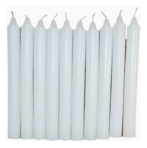 Paquete De Velas Blancas, 20 Piezas, 20 Cm.