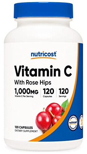 Nutricost Vitamina C Con Caderas Rosa 1025mg, 120 Yrhhv