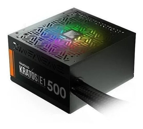 Fonte Atx 500w Gamdias Kratos E-1 Pcf Ativo Rgb 80+bronze